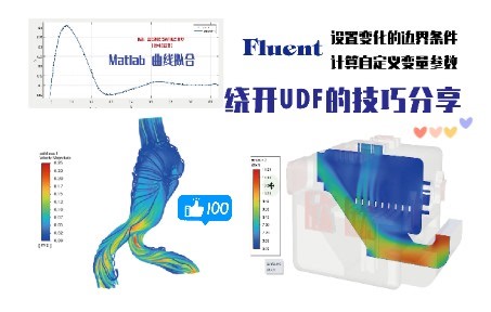【Fluent】绕开UDF的小技巧 一看就会【萌新进阶】自定义场函数/自定义表达式/Matlab拟合表达式（计算Fluent中没有的变量参数/设置变化的边界条件