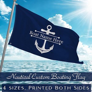 Personalized Boat Name Flag, Boat Accessories, Nautical Yacht Flag, Boat Gifts, Welcome Aboard Flag, Sailing Gift, Yacht Flag - Etsy