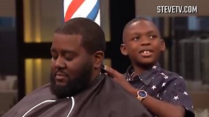 6M views · 9.6K reactions | 8-Year-Old Barber cuts one of the producers hair on Steve Harvey Show | Coach Chaney | Facebook