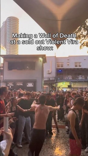 This crowd experiences their first crowd split #liveconcert #metal #concert