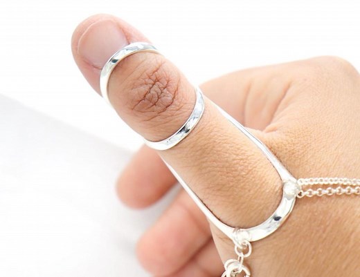 Sterling Silver Thumb Splint Ring: Handmade MCP Joint Support - Etsy