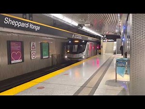 TTC Toronto Rocket Train Actions at Sheppard-Yonge Station on line 1 (January 4th, 2023)