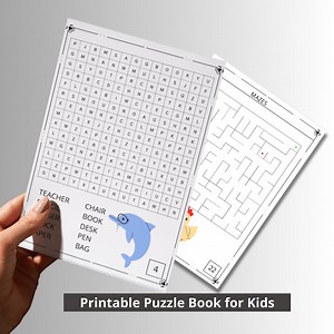 Printable Puzzle Book for Kids Ages 5-8 – Mazes, Crosswords (PDF Download) - Etsy UK