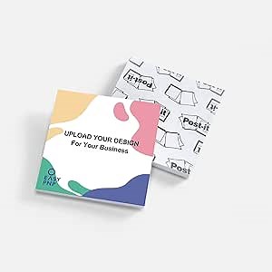 Amazon.com : EASYPNP 3 x 3 Custom Post It Notes with Text or Logo, Personalized Sticky Notes, 50 Sheets per Pad 100 Pads, Adhesive Notepad, for Office, School, Business Marketing or Party Supplies : Office Products