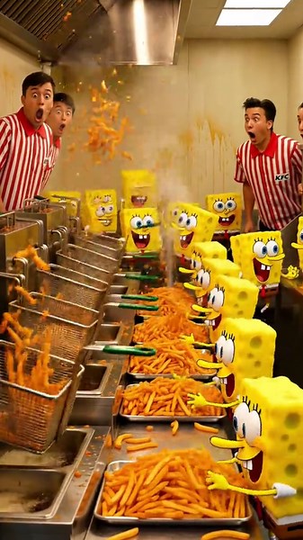 SpongeBob Takes Over KFC: A Hilarious Chaos