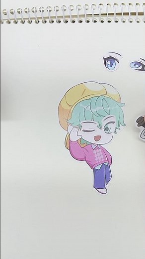 DIY Anime Sticker Art: Customizing My Chibi Character! ✨​ #stickers #youtubeshorts