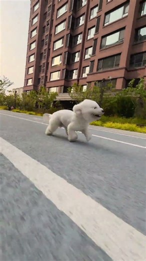 Happy, free-spirited dog, Qiuzi. #BichonFrise #Parkour #Digimon #PetTransformation