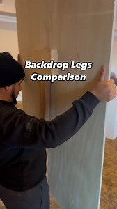 two of the most common ways I make my backdrop legs are shown in this video! The first is a method I use where I create a slot system in the middle of the board to allow a leg to slide in and out. (DIY plans that show this system are linked in my bio!) The second is a method I used when I first started doing woodworking! You create two folding legs that are attached to the board and add a piece through the middle to then apply your sandbag. Both methods work and both are great to use! They will 