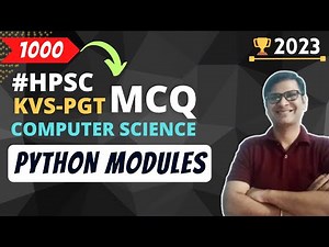 Python Modules | HPSC PGT Computer Science MCQ | KVS PGT Computer Science MCQ Series |