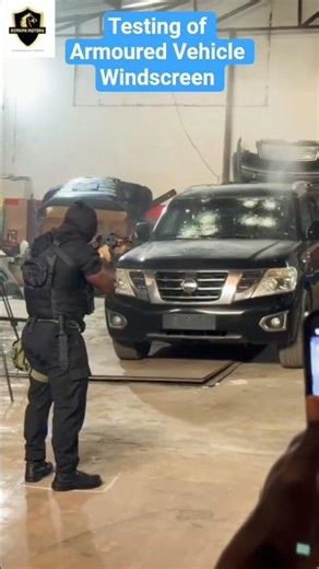 Testing Armoured Vehicle Windscreen #armoured #ambassador #bulletproofcars