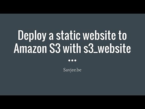 Deploy a static website to Amazon S3 with s3_website