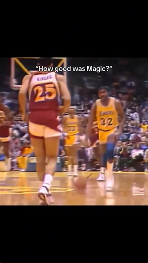 H2H | Basketball on Instagram: "Magic Johnson redefined the essence of basketball by weaving joy, creativity, and unprecedented vision into the very fabric of the game. Standing at 6’9”, he shattered the traditional mold of a point guard, operating with a playmaker’s genius in a center’s frame. His court vision was otherworldly; he saw passing lanes and opportunities that were invisible to others, delivering no-look assists that were acts of pure, unscripted artistry. He was the brilliant conduc