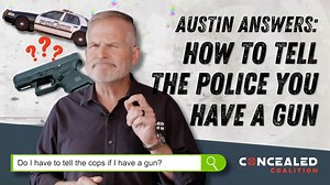 As a concealed carrier, you may be faced with a situation where you have to disclose to the police that you have a firearm in your vehicle. In that scenario, what do you do? Austin's breaking it down in today's #TipoftheDay, and we've got even more detail for how to handle this interaction safely and responsibly on our blog: https://loom.ly/52ScoYk 🚓🔫🗣 | Concealed Coalition