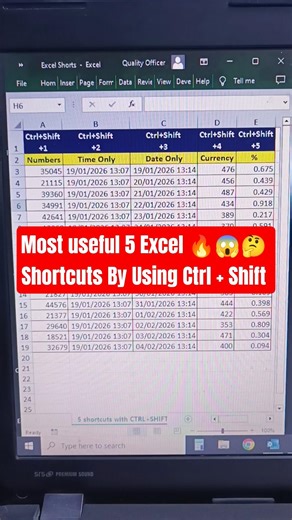 😱 Most useful 5 Excel Shortcuts By Using Ctrl + Shift | Excel Shortcuts for Day to Day use | #excel