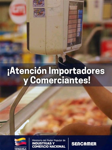 ¡Atención Comerciantes e Importadores! ☝️⚙️ ¿Sabías que el Ministerio de Industrias y Comercio Nacional a través de Sencamer verifica que las balanzas que se utilicen para pesar productos en venta a granel, como frutas, carnes, vegetales, granos, etc, arroje resultados precisos?🍎✔️ ¡Esto te garantiza que pagas exactamente por la cantidad que quieres comprar!✅ La Marca de Verificación Periódica de Sencamer colocada en una balanza comercial es uno de los indicadores que te permite saber que la mi