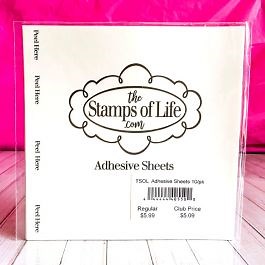 6x6 Adhesive Sheets by The Stamps of Life 10 pack