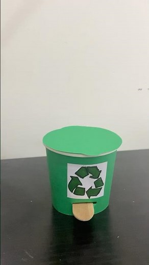 DIY Mini Paper Trash Can | Mini paper Dustbin | Paper craft | #diy #craft #papercraft #artandcraft