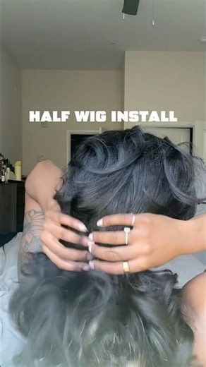 In depth halfwig install☁️💇🏾‍♀️ @ISEEHAIR #wiginstall #halfwig #yakistraight #hairtutorial #curls
