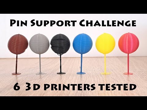 Pin Support Challenge - test with 6 different 3D printers