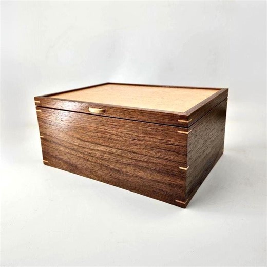 Walnut and Birdseye Maple Keepsake Box, Storage Large Box, Handcrafted Wooden Box, Gift for Couple, Custom Sized Boxes, Removable Trays. - Etsy Australia