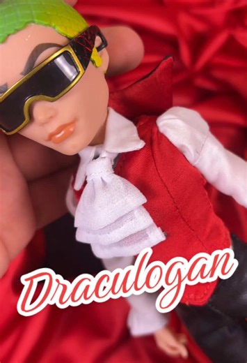 ¡Hice un atuendo completo para un custom de Draculogan de Monster High! @Monster High @Demon #monsterhigh #draculogan #custom #dollclothes #confeccion