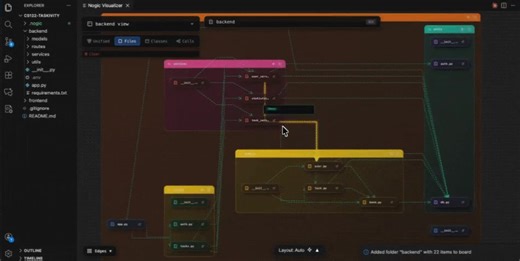 A VS Code extension provides an interactive graph view of your codebase directly inside the editor. It visualizes relationships between files, functions, and dependencies, helping developers understand complex architectures without manually navigating folder structures. The tool can be especially useful for onboarding, exploring large projects, and gaining a clearer mental model of unfamiliar codebases. | Thanh Hoang