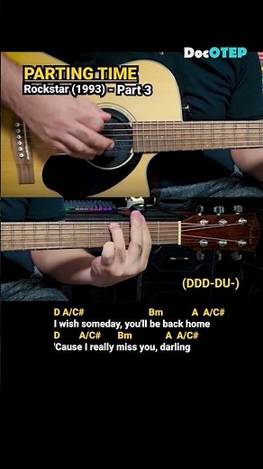 Parting Time - Rockstar (1993) Easy Guitar Chords Tutorial with Lyrics Part 3 SHORTS REELS
