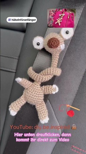Crochet a sloth bag charm | Step by step #crochet #sidcrochet #diybeinspired #charm