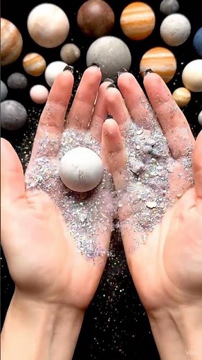 Crushing Mini #Planets #ASMR 🪐 #Satisfying Cosmic Stardust Sounds