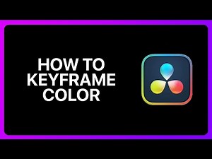 How To Keyframe Color In Davinci Resolve Tutorial