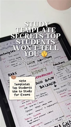 SECRET STUDY TEMPLATES TOP STUDENTS USE 👀📓 #notetakingtips #studyaesthetic #notesinspo #cornell