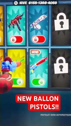 How to get NEW Balloon pistol in 1v1 with every gun TUTORIAL GUIDE SECRET CODE #shorts #secret