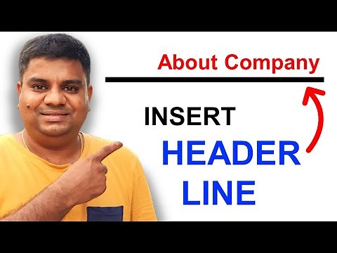 How To Draw a Line in the Header in Word (MS Word)