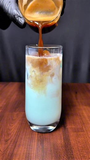 Blue Ice Spanish Latte ☕️ #shorts