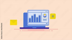 Customer segmentation based on information activity business database user group digital technology concept, video animation.