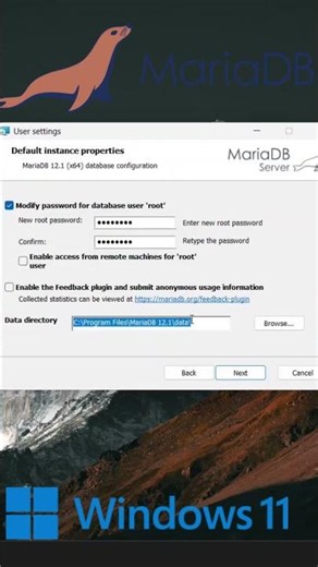 How to Install #mariadb database on #Windows, Setup root password, port no on Windows11