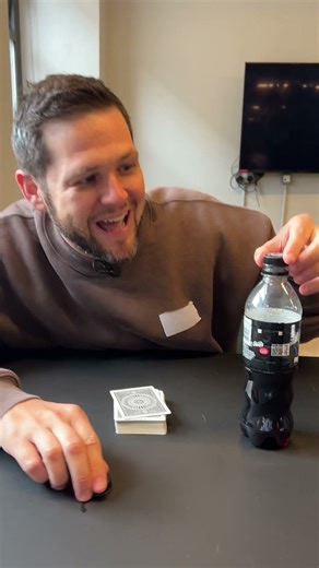 A visual magic trick with a bottle cap