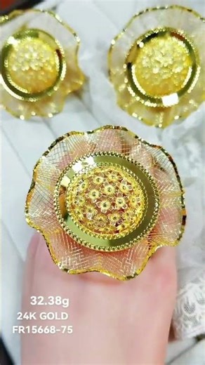 ✨谁拒蜡线花金饰？软花裹金闪，贴指无硌感，通勤约会都甜，比硬金饰舒服十倍的指尖神器✨