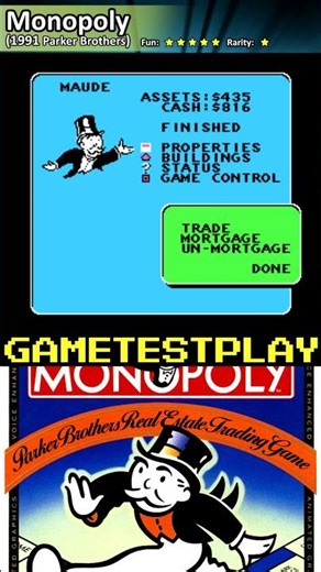 Monopoly NES Shorts Remember