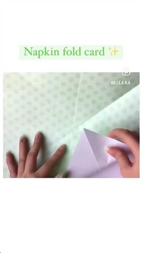 DIY Napkin fold card || Easy and Quick paper crafts || Origami