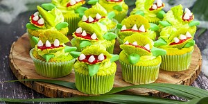 Venus flytrap cupcakes recipe