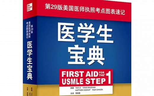 【PDF】医学生宝典First Aid for the USMLE Step1 第29版美国医师执照考点图表速记