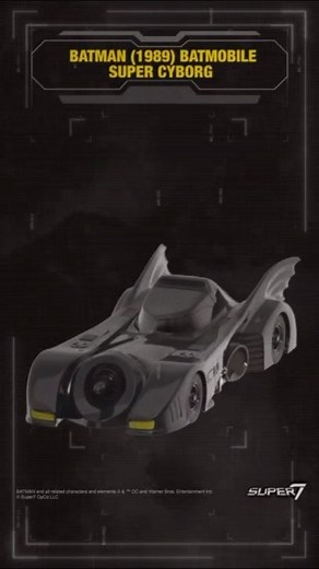 Super7 on Instagram: "Super7 is proud to present the Batman (1989) Batmobile Super Cyborg! Measuring over 13” long and 5” wide, this Batmobile is inspired by its appearance in the 1989 Batman film and is bursting with movie-accurate sculpt details and metallic paint accents. Remove the pair of exterior panels to expose its intricate inner workings! Available to pre-order now at Amazon, and heading to Super7.com soon! #Super7 #BatmanDay"