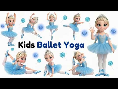 Ballet Stretches Routine ❄️ Frozen Yoga for Kids ❄️ Full Body Flexibility & Strength for Children
