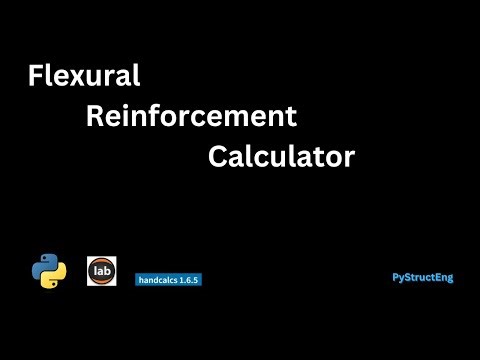 Flexural reinforcement calculator using python, handcalc and Jupyterlab desktop