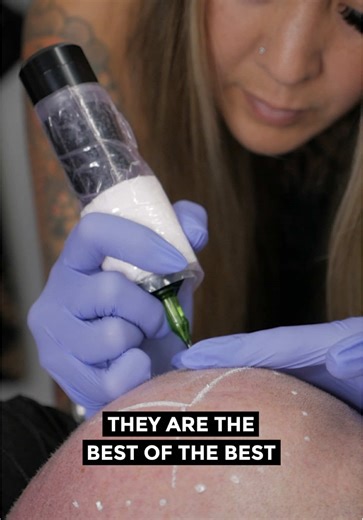 Learn scalp micropigmentation 🧠 #hairtattoo #scalptattoo #scalpmicropigmentation