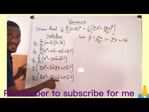 Computional Formula of the variance of a sample 