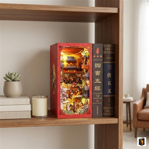 Mulan Legend Book Nook Decor With Asian Landscape Design - Etsy