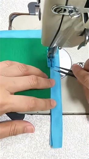 sewing the edges of wood with folded fabric using a sewing machine (1080p 30fps)