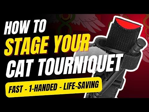 How to Fold & Stage Your CAT Tourniquet for One-Handed Use - Life-Saving Technique | SkinnyMedic
